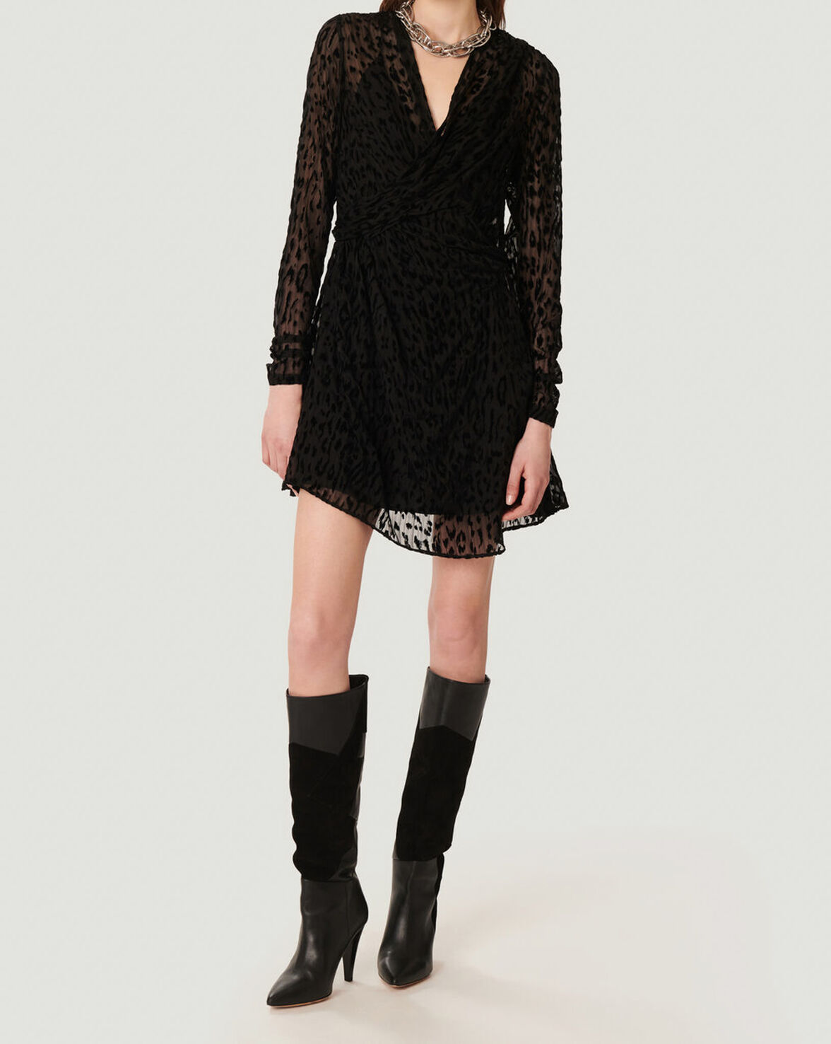 LAYANA LONG SLEEVE MINI DRESS image number null